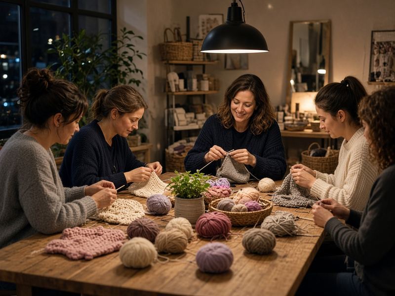 Project nights at Dilencrach Knitting
